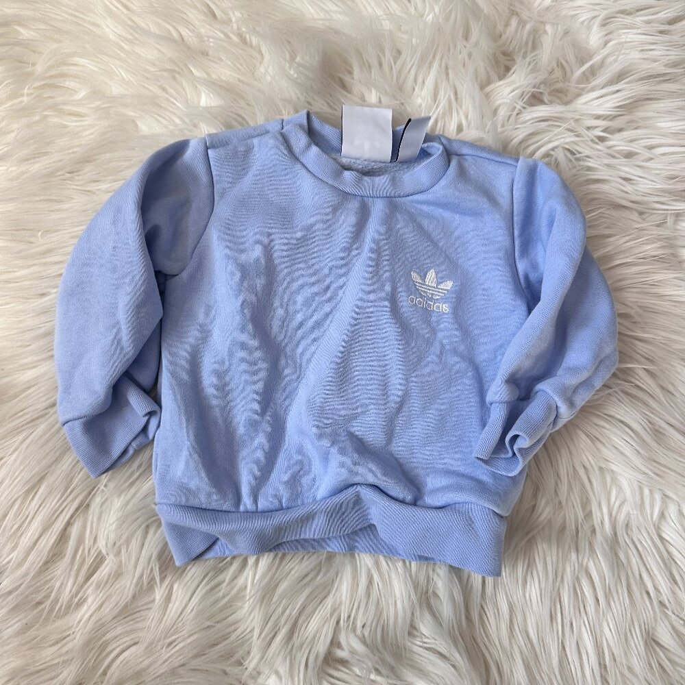 blue adidas crewneck sweatshirt size 3-6 months // 3868